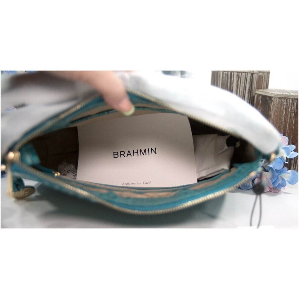 Brahmin Mermaid Turquoise Melbourne Leather Shayna Crossbody Bag NWT - Picture 7 of 8